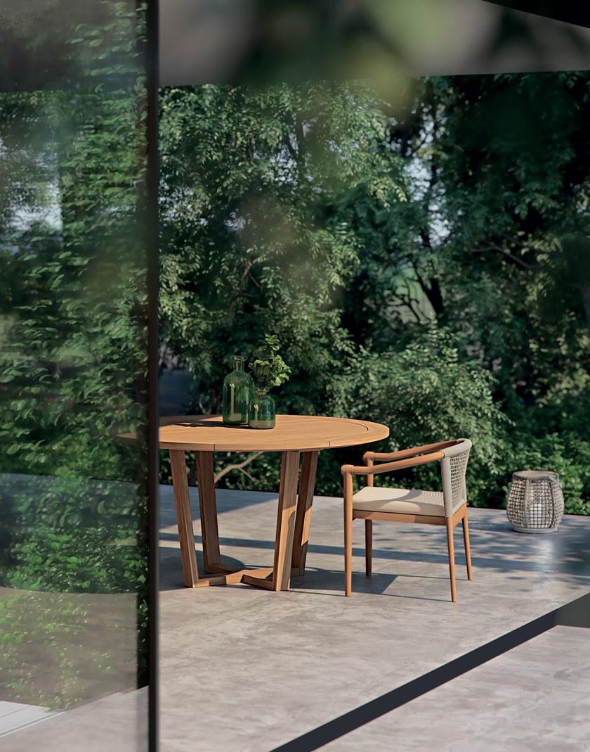 Atmosphera Круглый садовый стол из тика Desert De.tt. - Вид №2