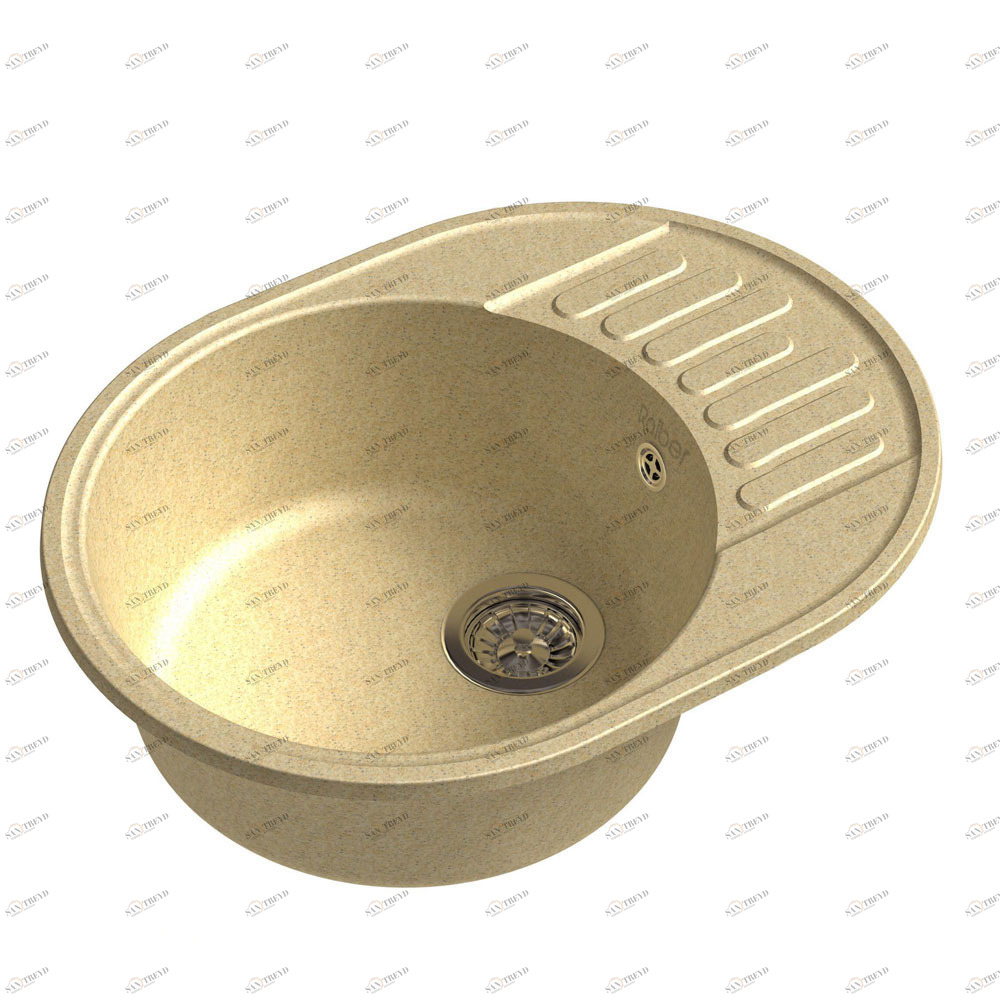 RQ34 бежевый Мойка кухонная прямоугольная Raiber 