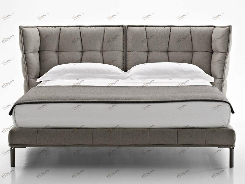 B&B Italia Двуспальная кровать из ткани с мягким изголовьем Husk sun-id-1463837