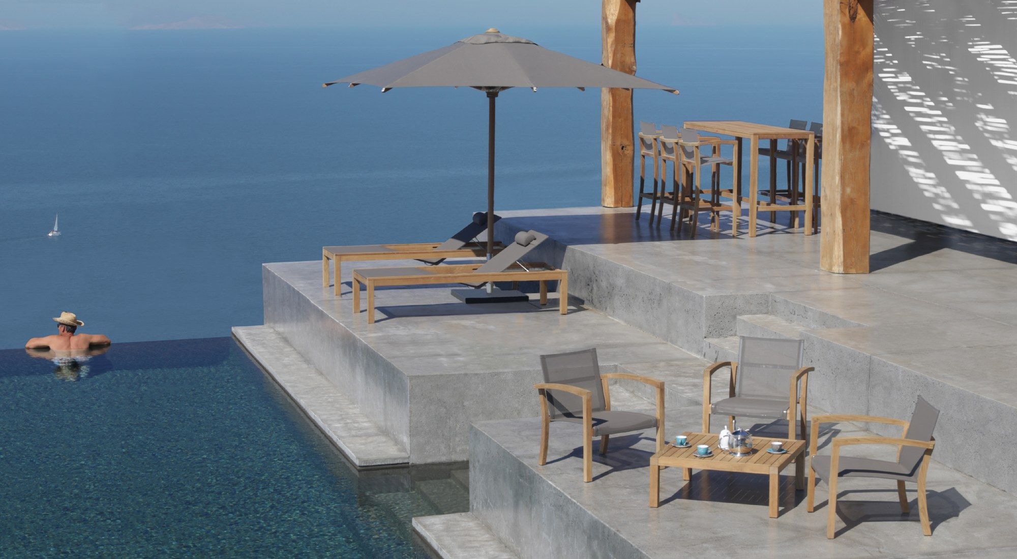 Садовое кресло из тикового дерева с подлокотниками Royal Botania XQI ARCH-00043482 - Вид №2