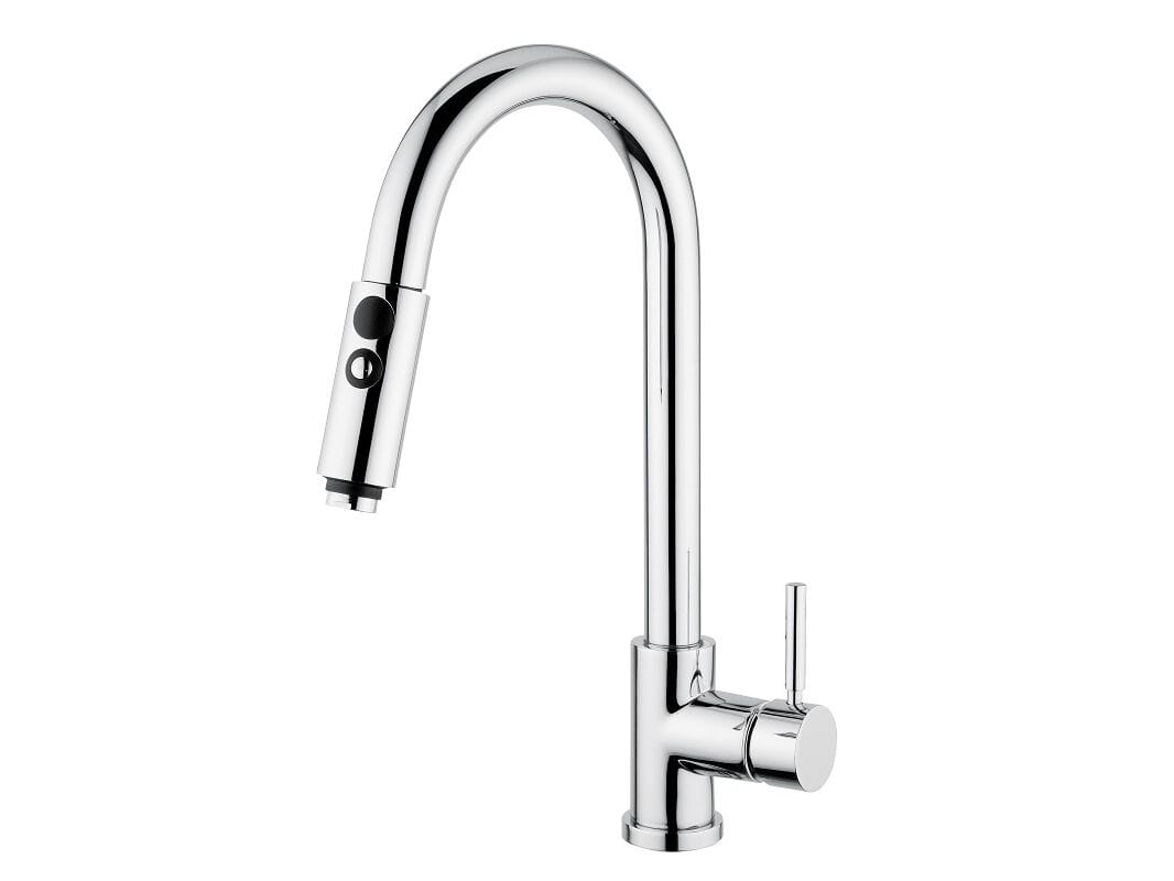 Смеситель для кухни из хромированной латуни со съемным ручным душем Bugnatese Kobuk ARCH-00044785 - Вид №1