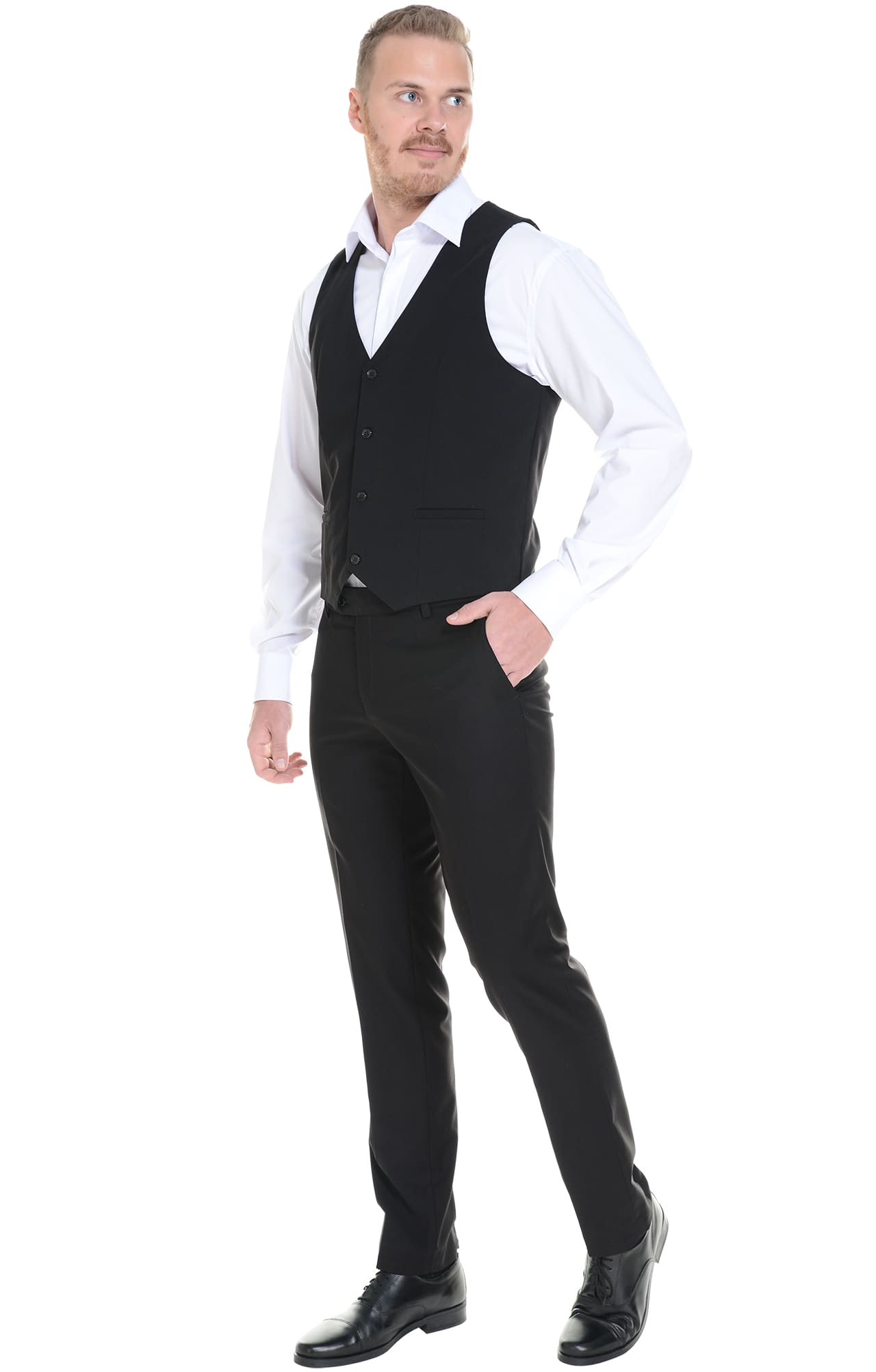 62867 Жилет  мужской BLACK El-Risto  Одежда для официантов  размер 50  - Вид №8