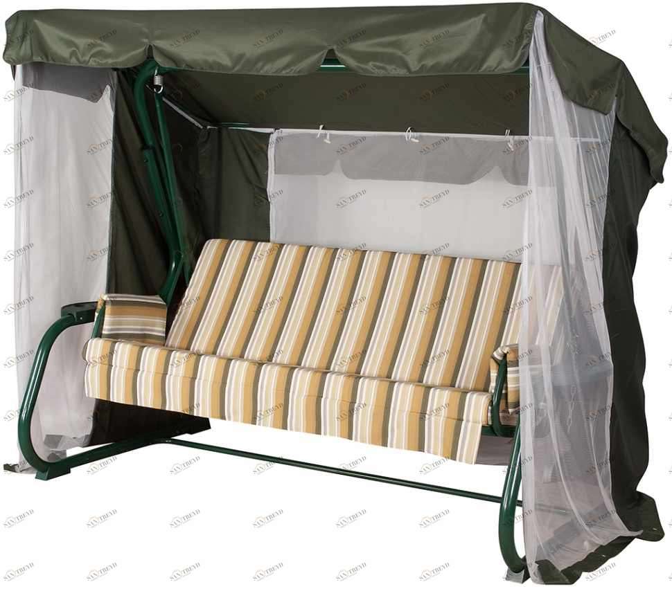 Качели садовые зеленые с бежевым "Варадеро Премиум" IMPEX  132230 Зеленый 