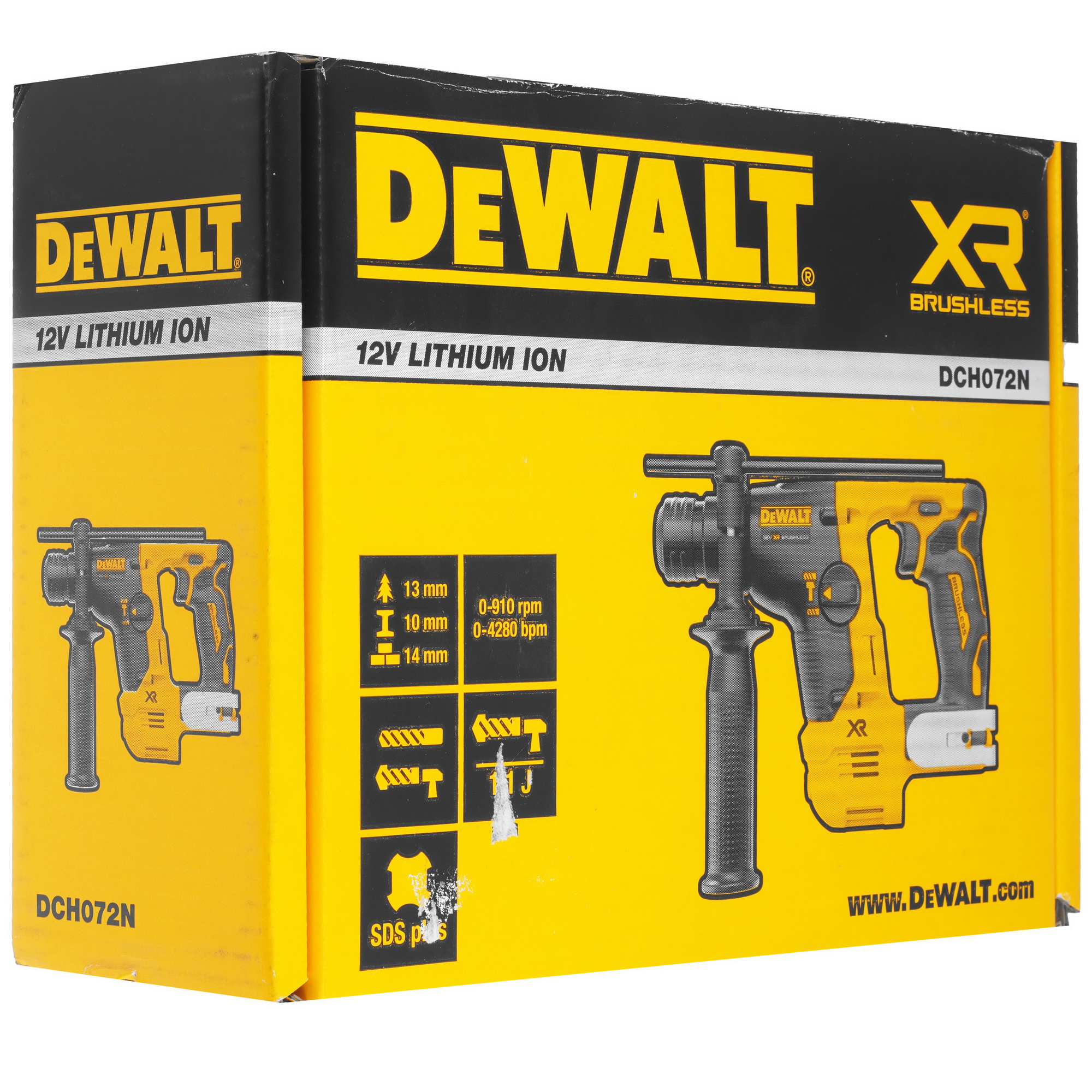 Перфоратор DeWalt DCH072N XR 10.8/12V , Без ЗУ, Без АКБ 5437906 STDN-0103858 - Вид №6