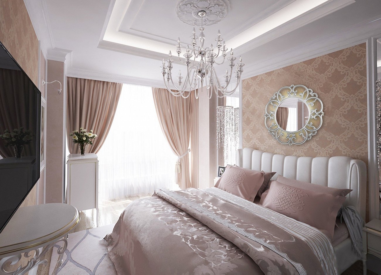 Круглое зеркало настенное серебро TIFFANY IN SHAPE TIFFANY 00-3860107 Серебро - Вид №2