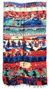 AFOLKI Прямоугольный шерстяной коврик с длинным ворсом Azilal Taa224be