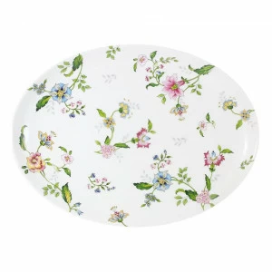 Блюдо фарфоровое овальное бело-зеленое Provence ANNA LAFARG EMILY PROVENCE 00-3946948 Белый;зеленый