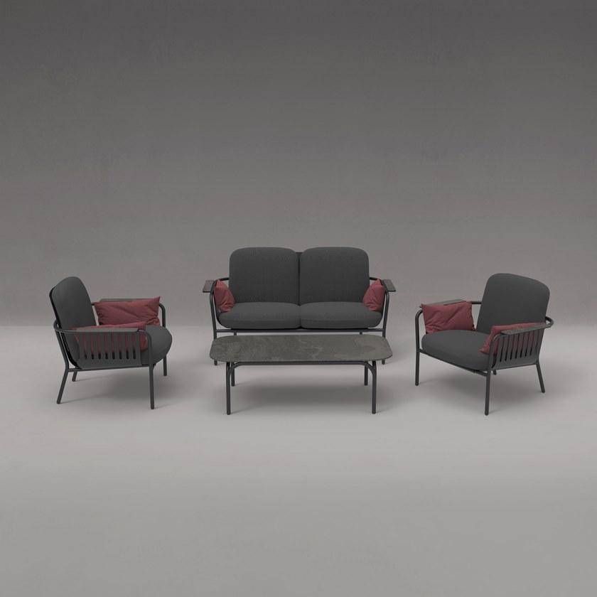 GANDIABLASCO Садовое кресло из термо-лакированного алюминия с подлокотниками Capa sun-id-1447928 - Вид №7