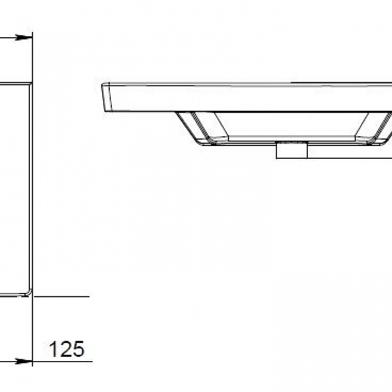 M80WCC0802WG Раковина мебельная керамическая 80 см встроенная цвет: белый глянец AM.PM Like - Вид №2