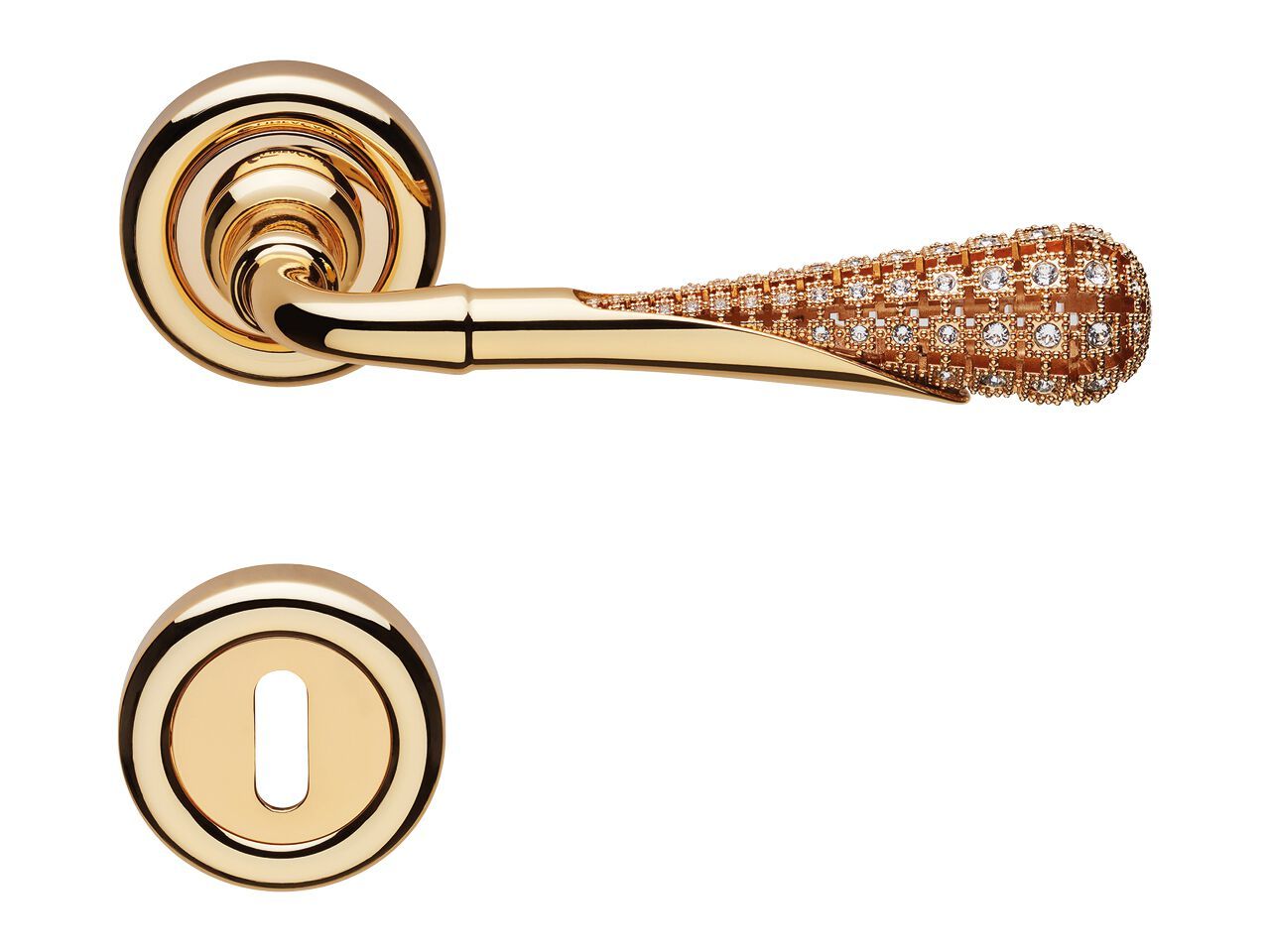 Латунная ручка с насадкой с кристаллами Swarovski® LINEA CALI' Feeling ARCH-00096169