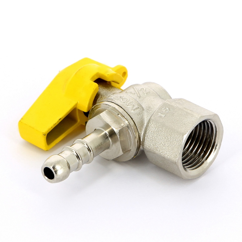 Кран шаровой для газа В-штуцер угловой NORMGAS флажок F.I.V. 1/2" FIV 8116R104 - Вид №3