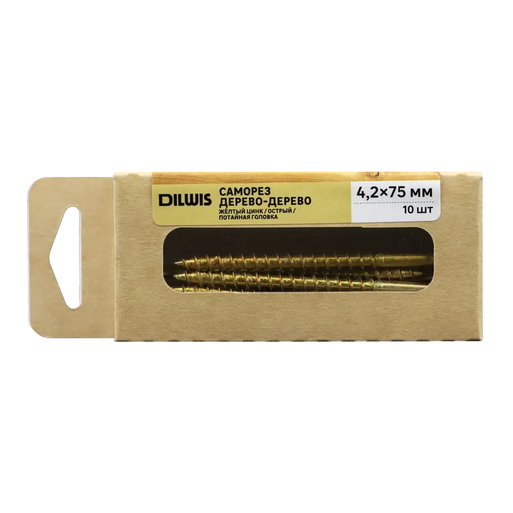 Саморезы по дереву DILWIS оцинкованные 4.2x75 мм (10 шт) 89386195 STLM-1563564 - Вид №3