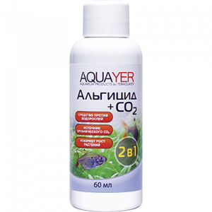 ПР0056010 Удобрение Альгицид+СО2 жидкое 60мл AQUAYER
