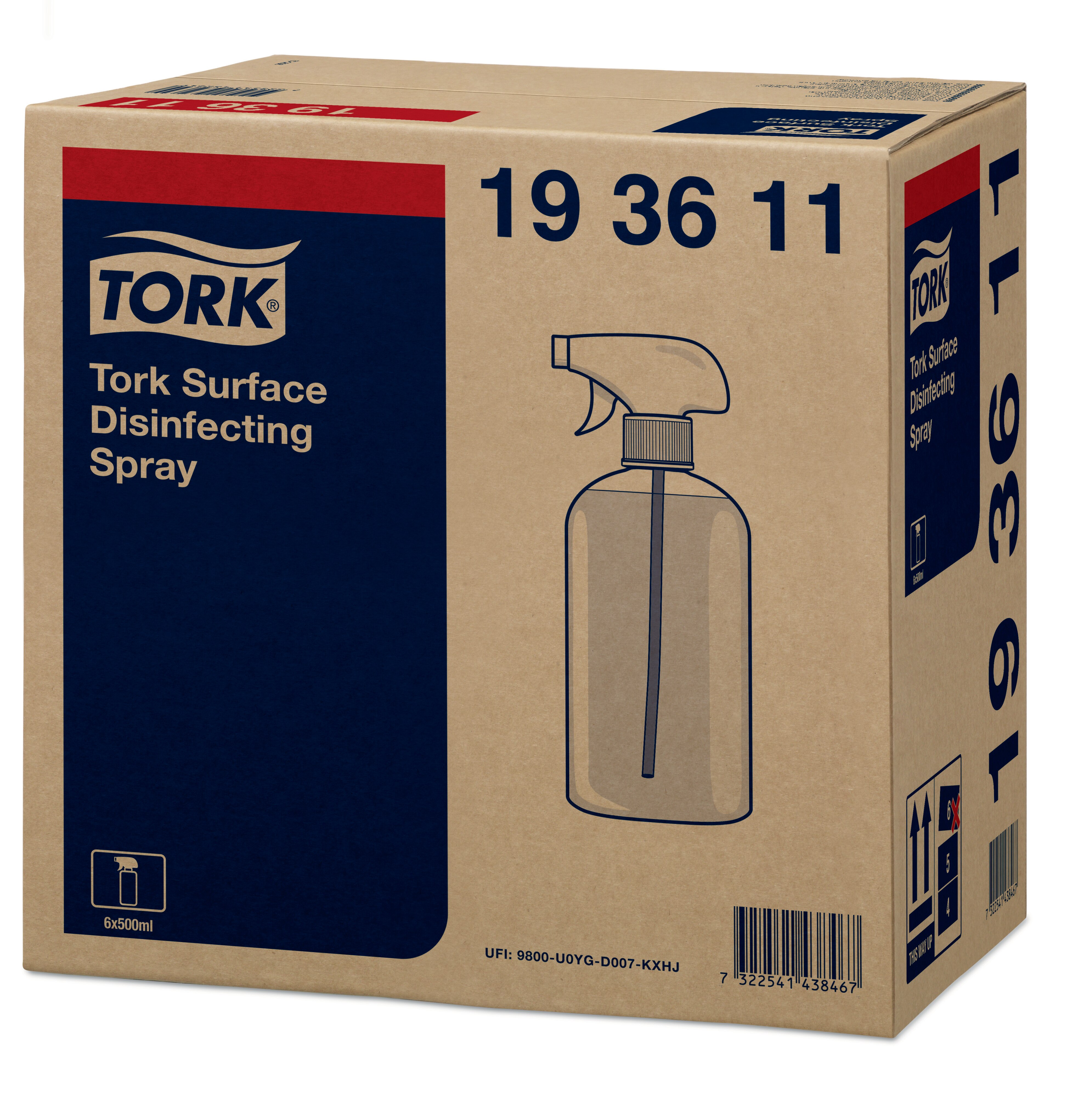 19361100 Спрей для дезинфекции поверхностей Tork  - Вид №2