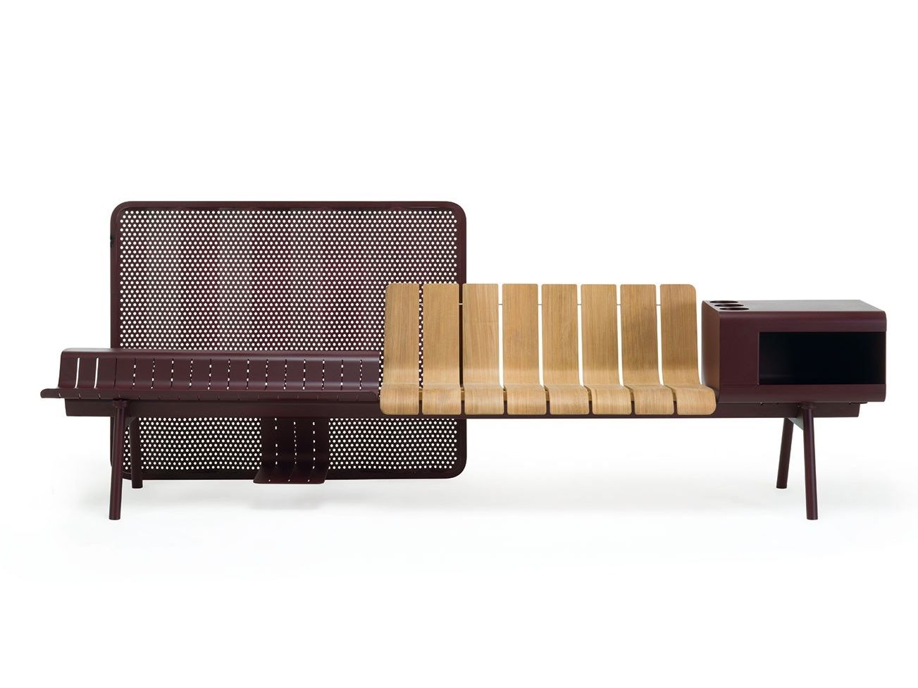 Алюминиевая и деревянная скамья со спинкой Ethimo Ace ARCH-00122616 - Вид №38