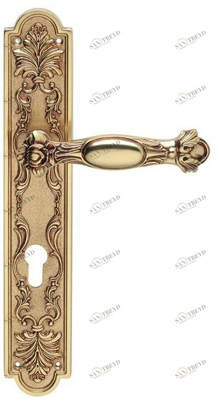 LINEA CALI' Латунная ручка в стиле барокко на пластине с накладкой Queen sun-id-1511966