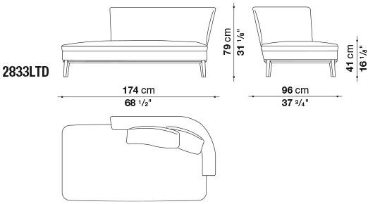 Maxalto Мягкая кушетка из ткани Febo sun-id-1437061 - Вид №9