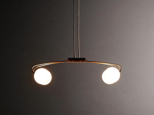 Стальной и стеклянный светодиодный подвесной светильник