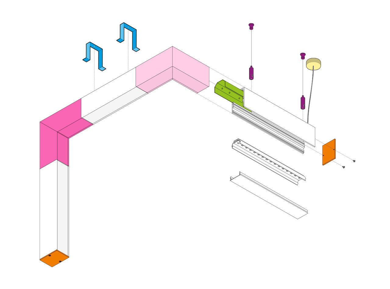 Алюминиевый светодиодный подвесной светильник Metalmek VECTOR A ARCH-00055378 - Вид №3