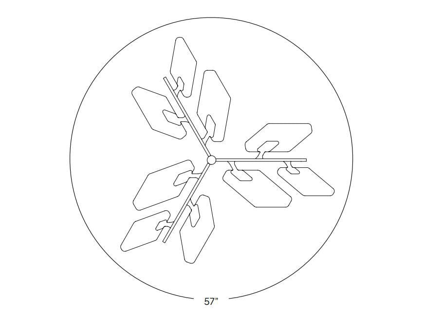 Светодиодный потолочный светильник ручной работы из металла и алебастра GASPARE ASARO LEAF ARCH-00023059 - Вид №7