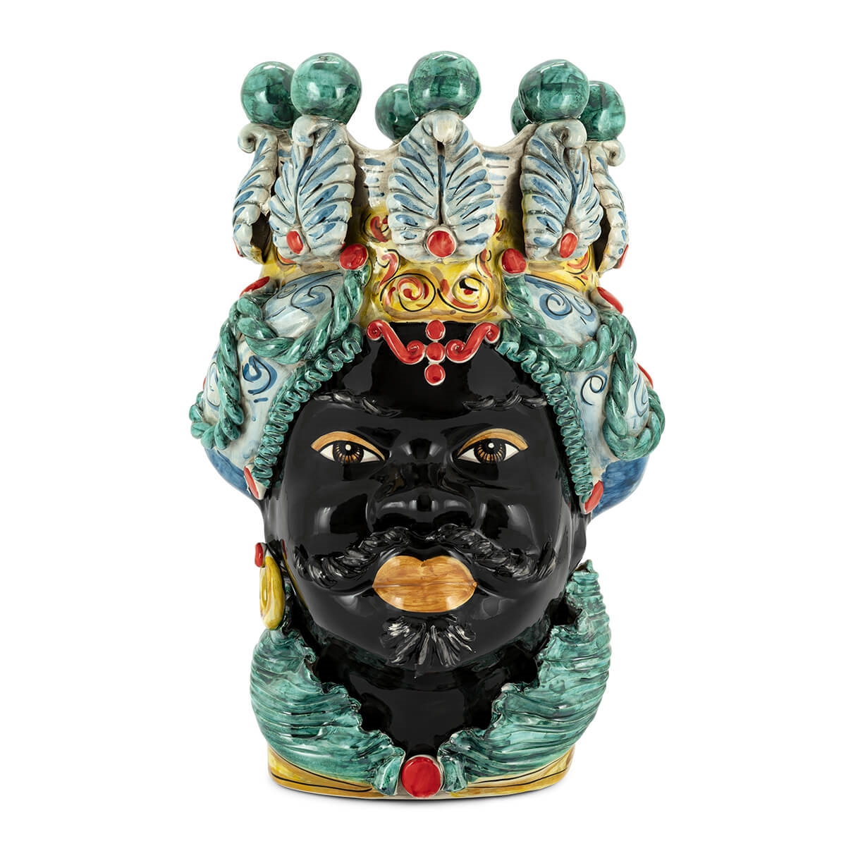 201079-90 ABHIKA ВАЗА MORO MAN BIG TRAD. BLACK  - Вид №1