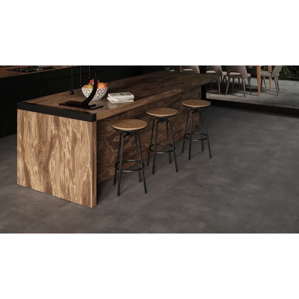 Глазурованный керамогранит Ceramente Stellare Cement Pro Grey 60x120 см 1.44 м² матовый цвет темно-серый 89020218 STLM-2039888 - Вид №5