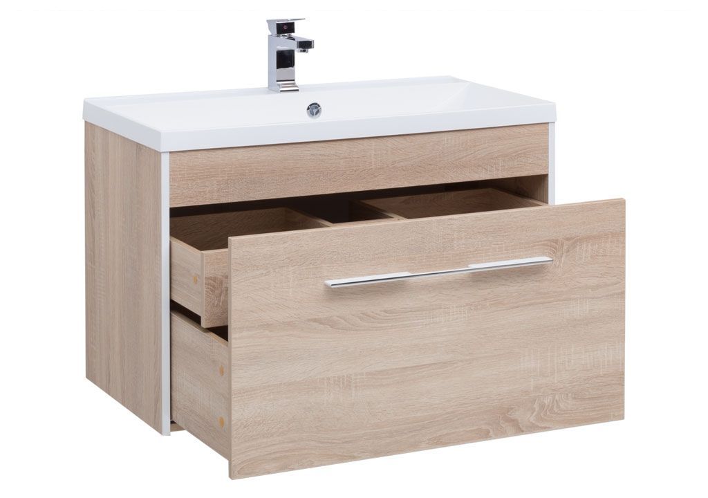 Тумба с раковиной Aquanet Августа 90 дуб сонома 0021003100204119 - Вид №1