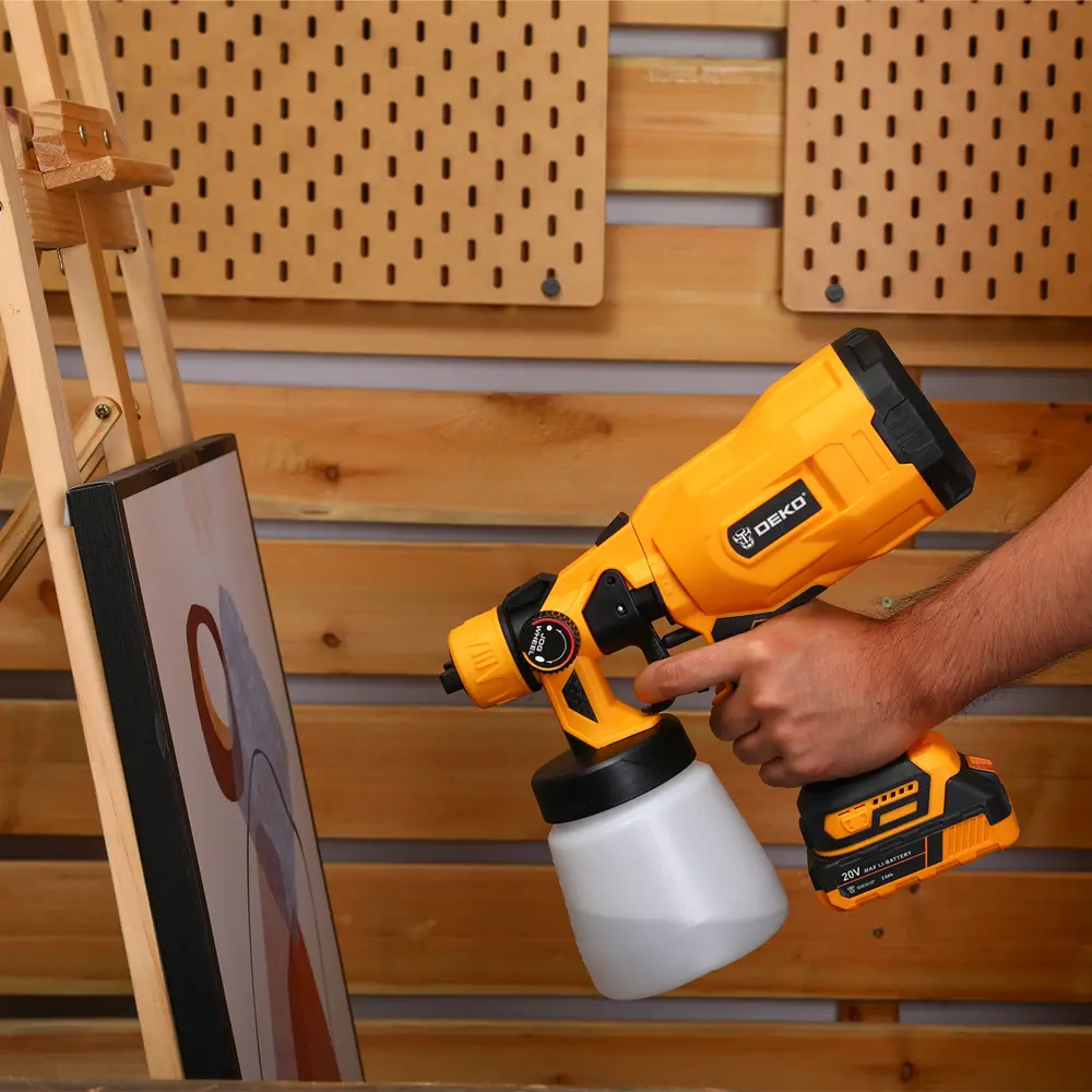 Краскопульт аккумуляторный Deko DKSG20K2, 20 В Li-ion 2 Ач, 0.6 л/мин STLM-2048595 - Вид №6