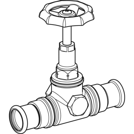 94865 Запорный вентиль Geberit Mapress прямой Geberit  - Вид №3