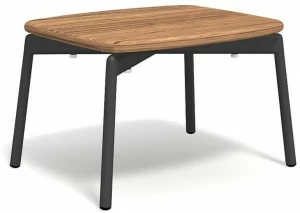 RODA Низкий садовый табурет из алюминия и дерева Piper