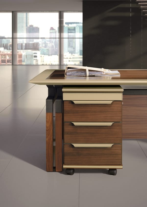 Деревянный прямоугольный рабочий стол с кожаной столешницей i 4 Mariani ARCH-00054872 - Вид №14