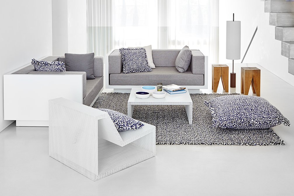 Ковер Waan Light Blue 300x300 от GAN GAN ДИЗАЙНЕРСКИЕ 321603 Серый  - Вид №2