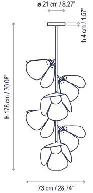 BOVER Алюминиевый светодиодный потолочный светильник Mod Mod pf/73/6l - Вид №2