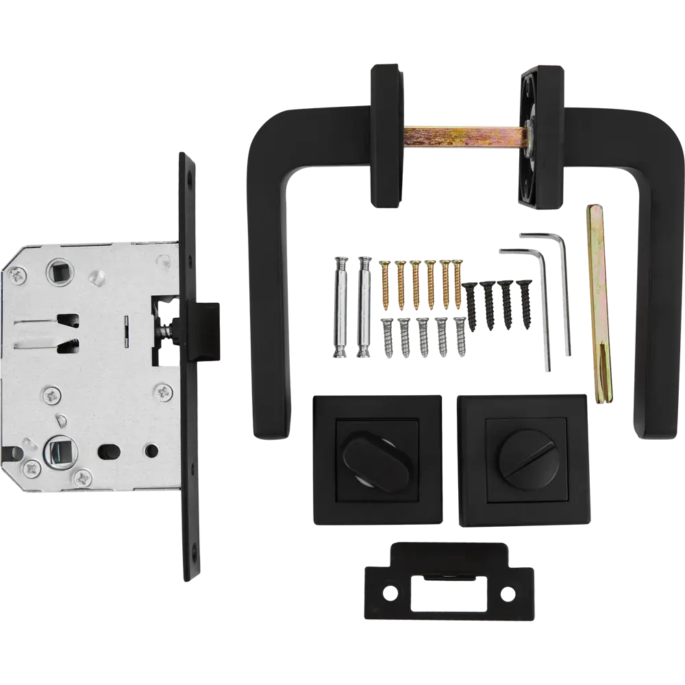 Дверные ручки Edson 360-Z01, с запирания, цвет черный 85063854 STLM-2137496  - Вид №1