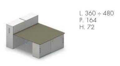 Bralco Рабочая станция со встроенной полкой с системой управления кабелями Take off evolution sun-id-1375791 - Вид №3