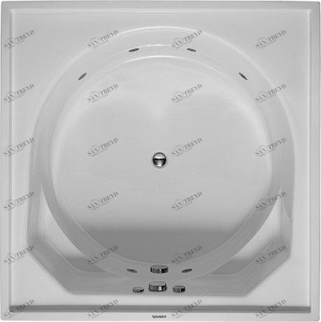 760402..0JS1000 Ванна гидромассажная Blue Moon #760402 1400 x 1400 мм Белый Alpin Duravit