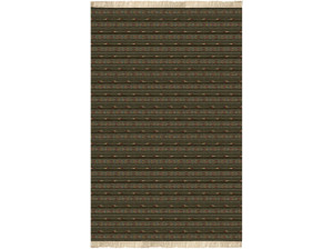 Полосатый шерстяной ковер ручной работы