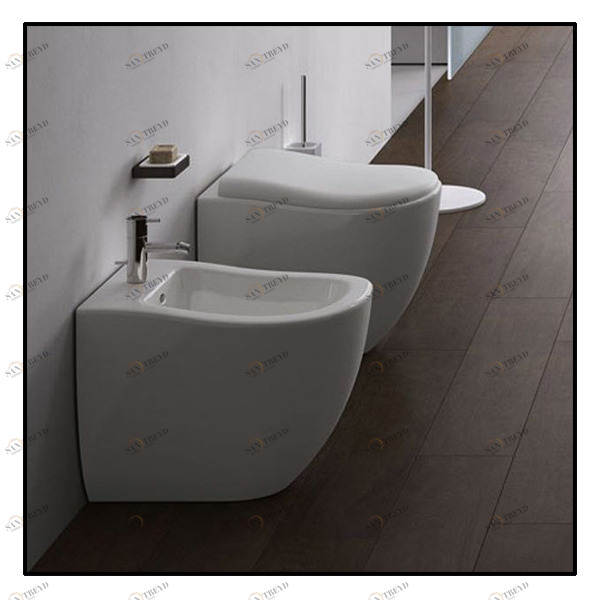 FLVA Приставной унитаз напольный Белый Ceramica Cielo FLUID Италия