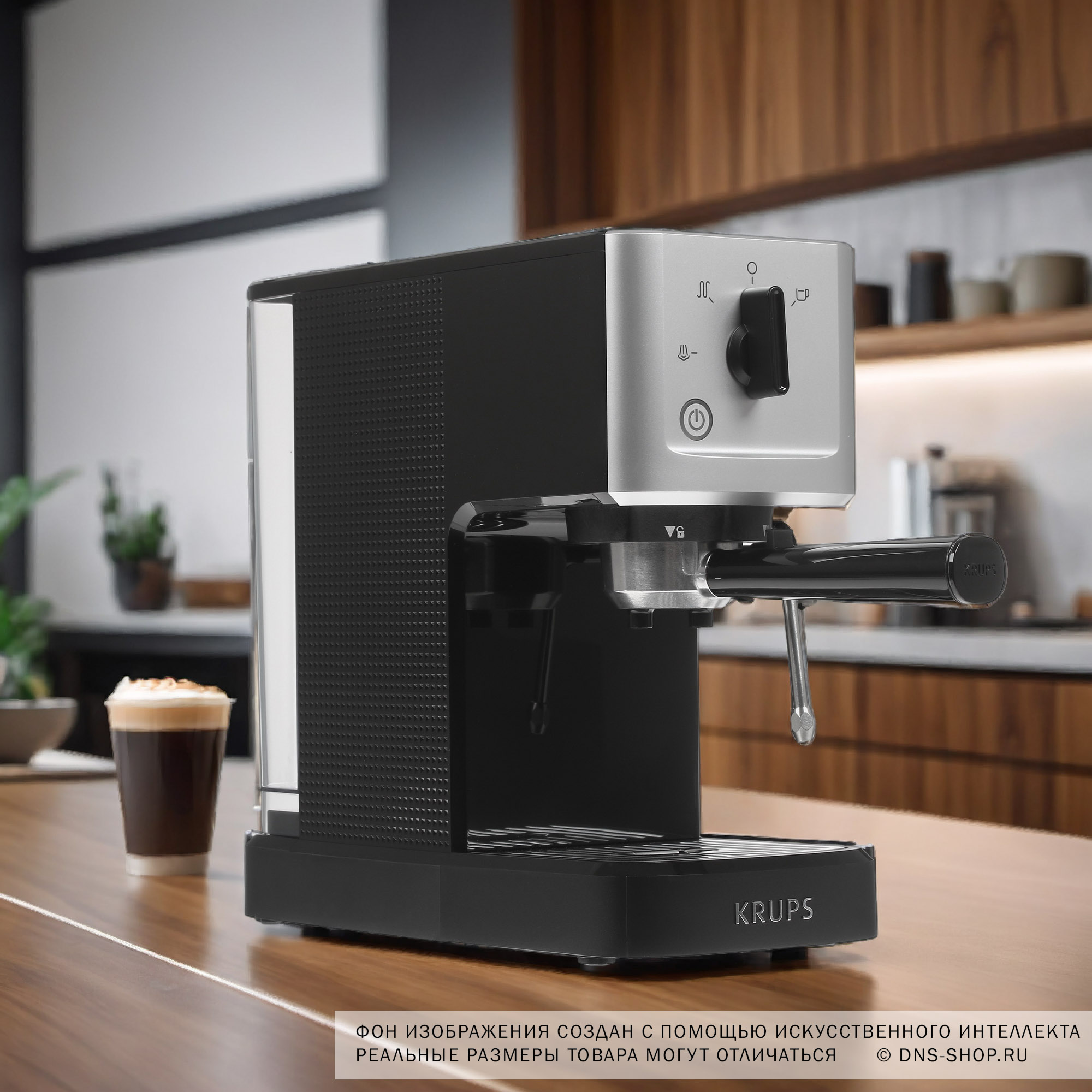 4727570 Кофеварка рожковая Krups XP344010 черный STDN-0117087 - Вид №9