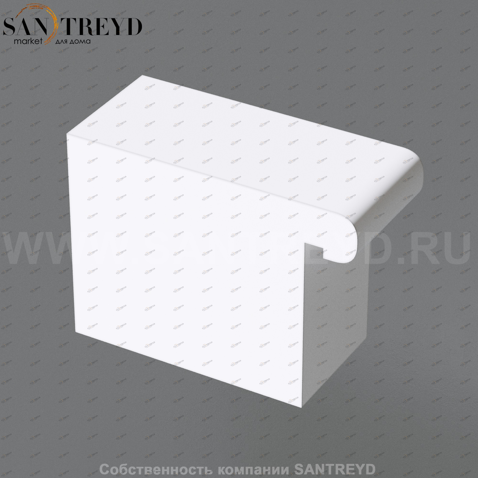 Effegibi ACCESSORI Модульная скамейка для облицовки, закругленная секция правая боковая заглушка белая. Возможна установка LED подстветки SV31000012