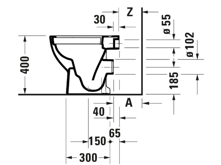Керамический туалет без пола Duravit D-Code ARCH-00047694 - Вид №2