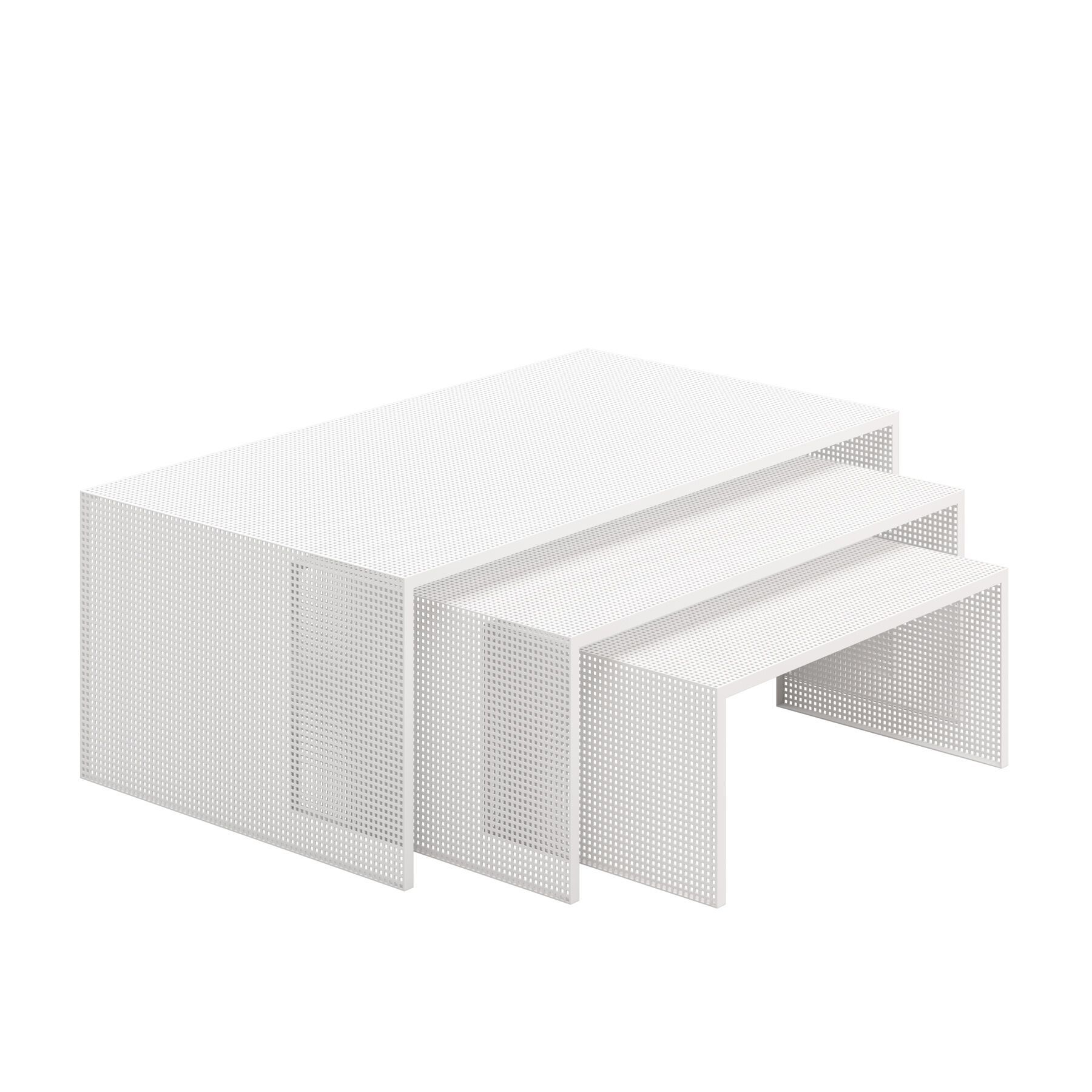 Перфорированный металлический прямоугольный журнальный столик Ripa DENTRO ARCH-00147179 - Вид №1