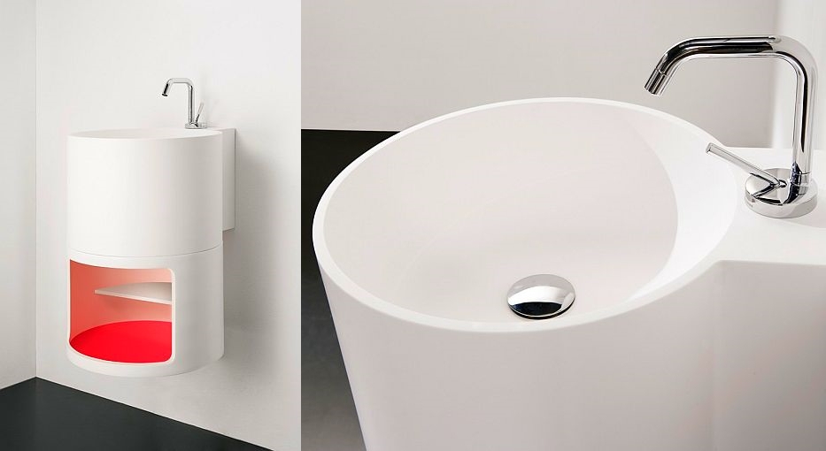 TA010 Подвесная раковина настенная овальная Inbani  белая  - Вид №1