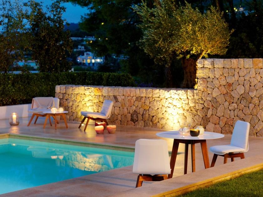 VITEO Круглый стол из Corian® и дерева Slim wood sun-id-1352709 - Вид №2