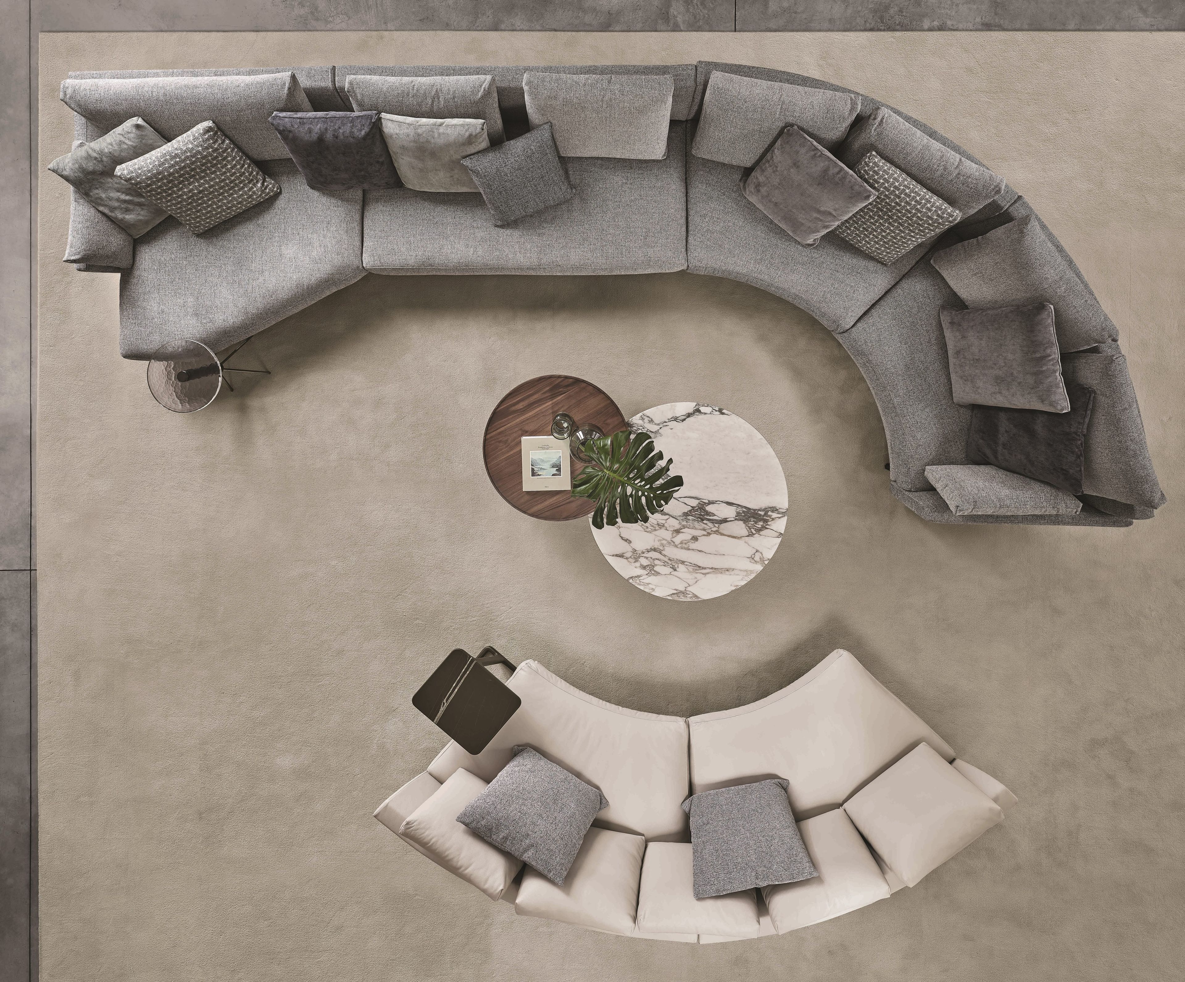 Изогнутый диван из ткани Porada Soul ARCH-00118323 - Вид №3