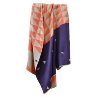 Плед MICHELLE APERO ДИЗАЙНЕРСКИЕ, ОРНАМЕНТ 010371 Оранжевый;фиолетовый