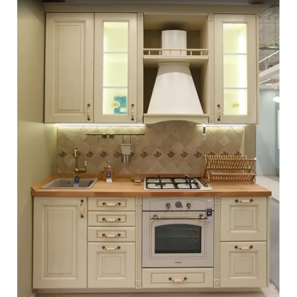 Фасад для кухонного шкафа Невель 59.7x38.1 см Delinia ID массив ясеня цвет кремовый STLM-2172358 - Вид №8