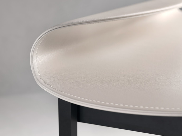 Secolo Nakamura Консоль с кожаной столешницей без выдвижных ящиков  - Вид №1