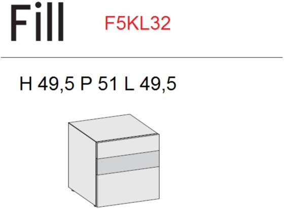 Caccaro Тумбочка прикроватная лакированная прямоугольная с ящиками Fill sun-id-1505754 - Вид №2