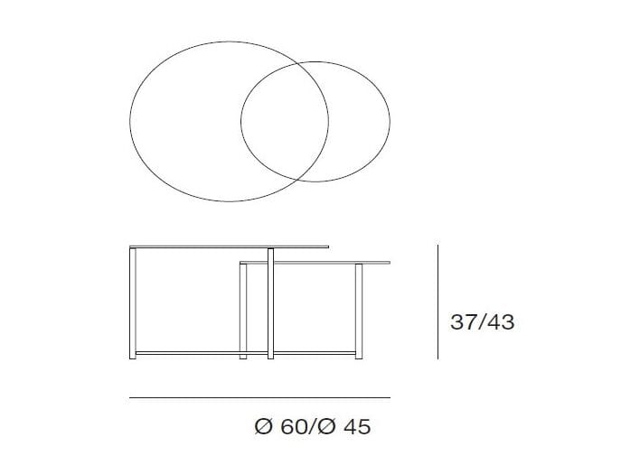 Круглый журнальный столик с окрашенной стеклянной столешницей Pacini & Cappellini Cin Cin ARCH-00027695 - Вид №2
